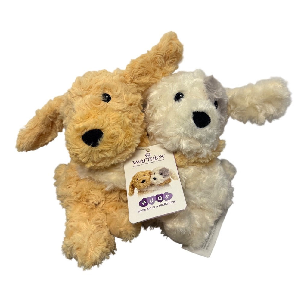 Warmies Hugs Puppy Dogs Microwavable Plush Stuffed Animal New With Tags